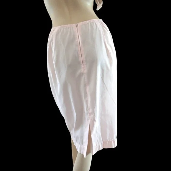 60s Vintage Pink‎ Half Slip Skirt Small | Swishy Nylon Petticoat Lingerie - Picture 5 of 7